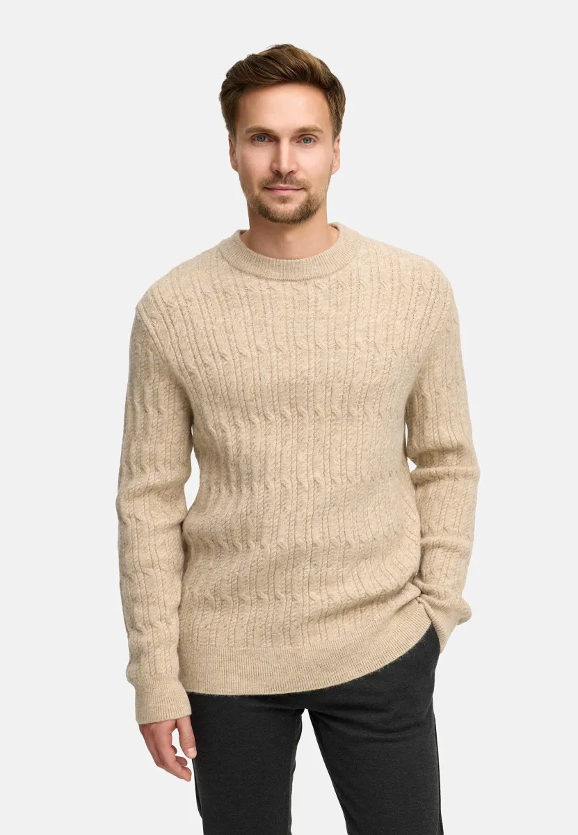 CREW NECK - Strickpullover - beige mix