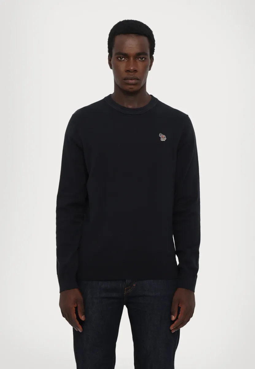 CREW NECK - Strickpullover - black