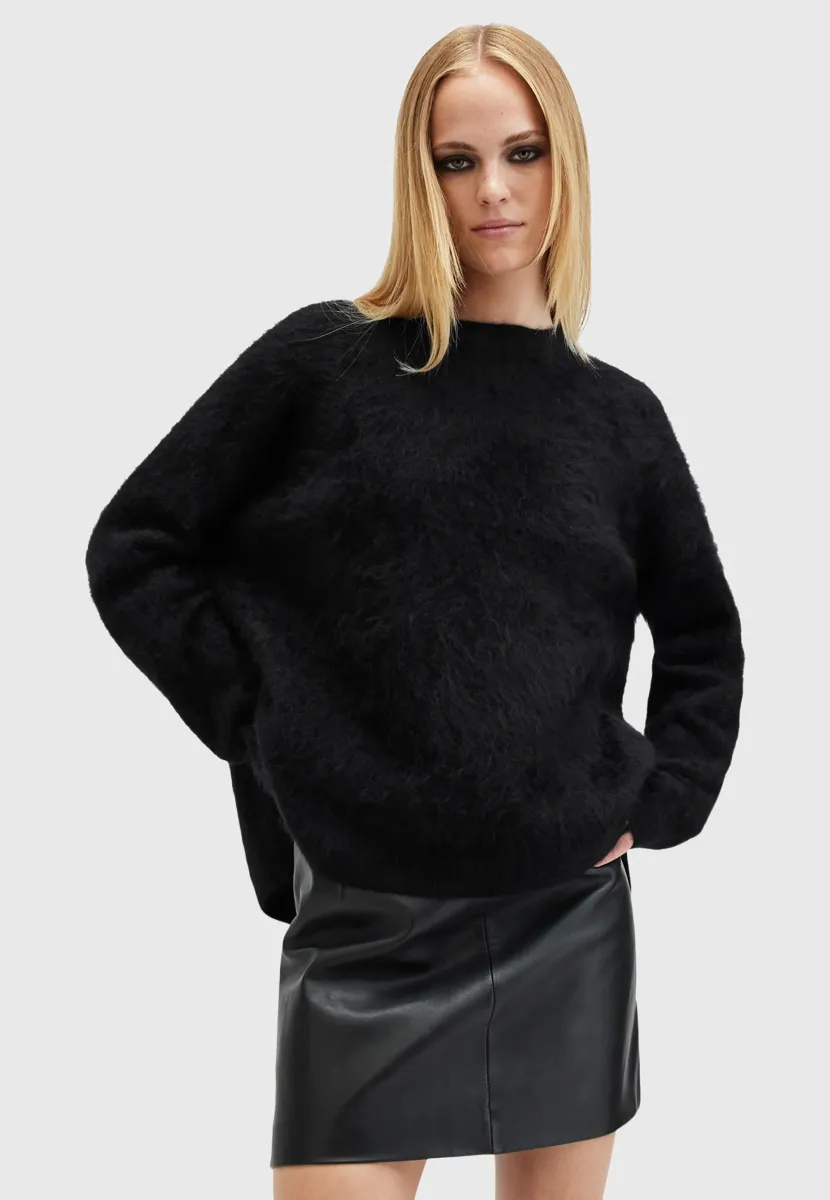 CREW NECK - Strickpullover - black
