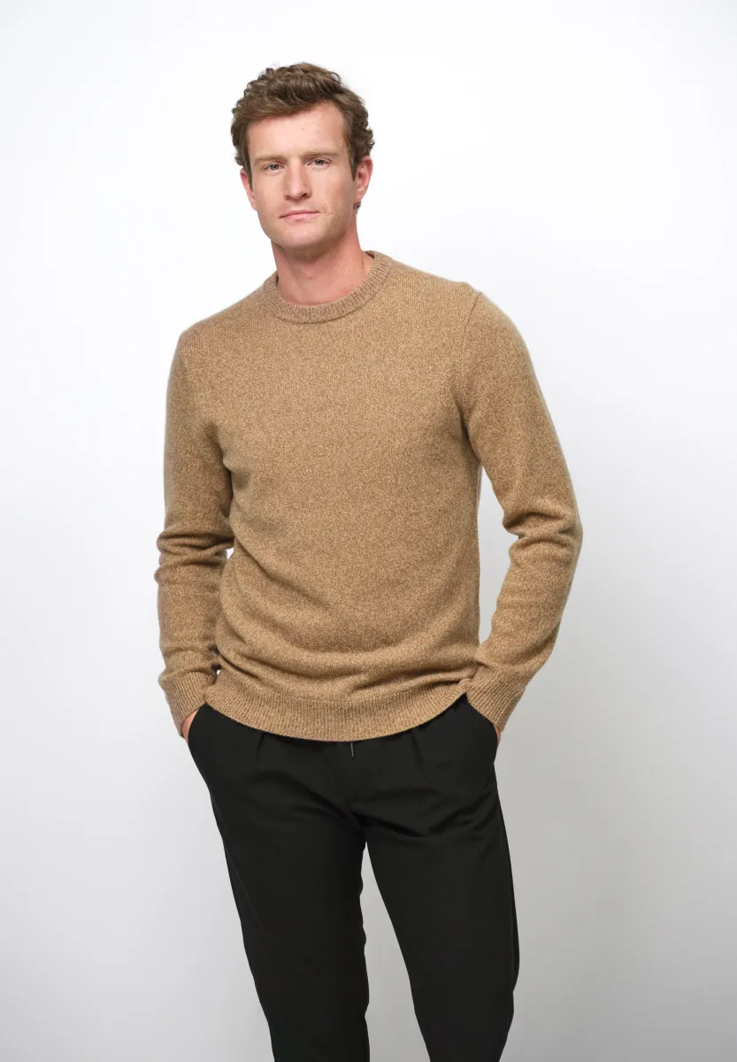 CREW-NECK - Strickpullover - camel