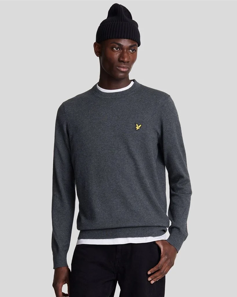 CREW NECK  - Strickpullover - charcoal marl