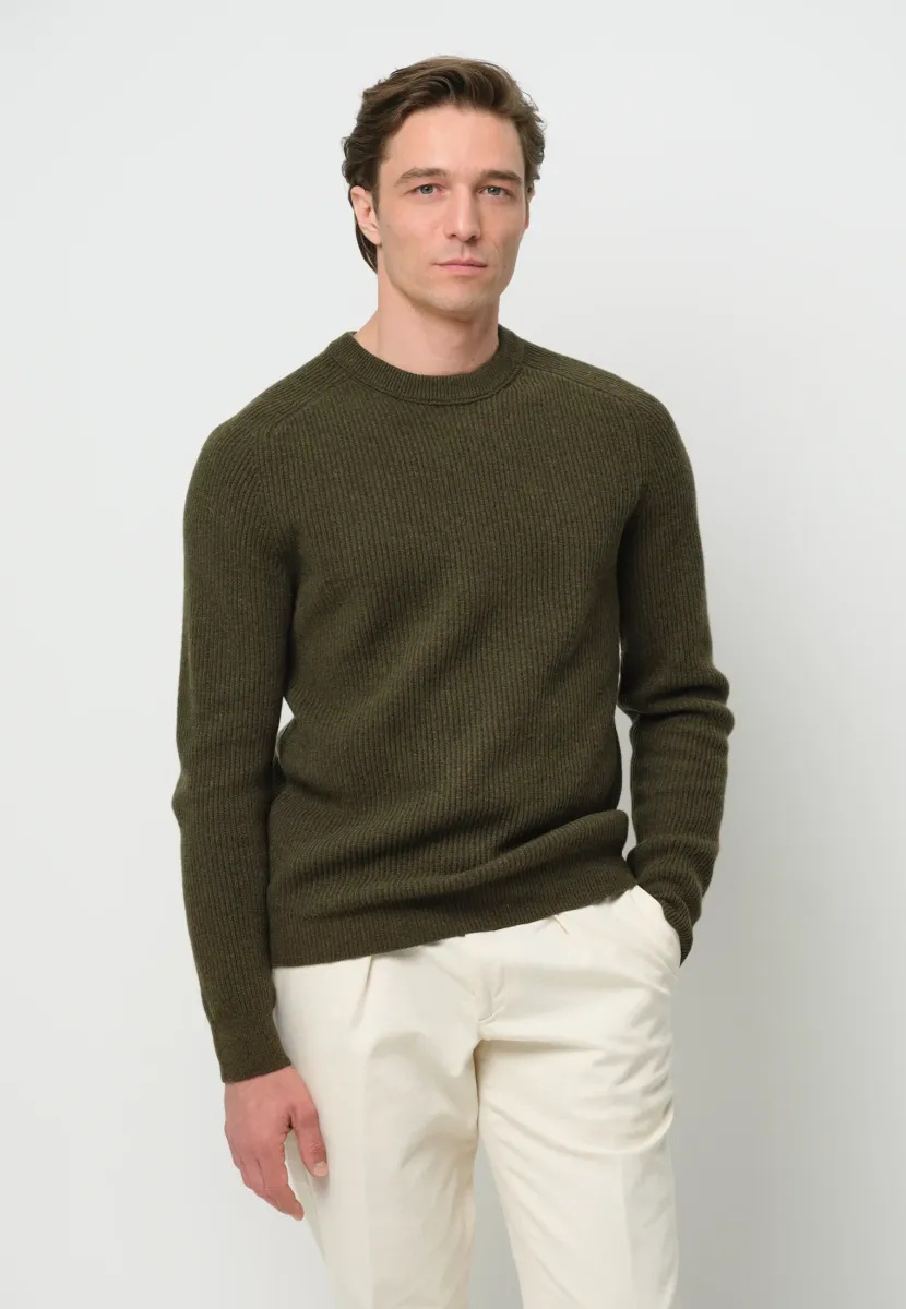 CREW-NECK - Strickpullover - dark green
