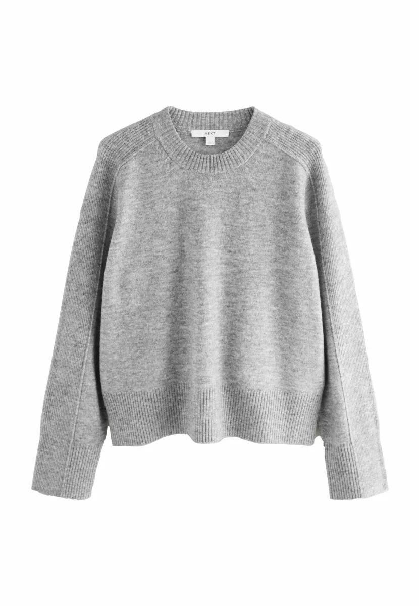 CREW NECK - Strickpullover - grey melange