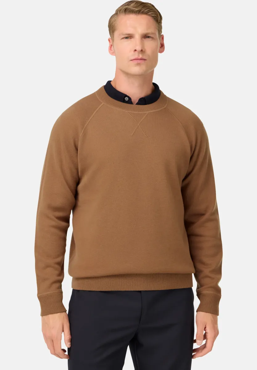 CREW NECK - Strickpullover - hazelnut