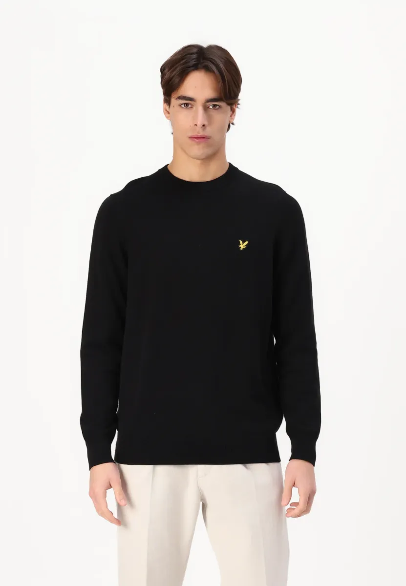 CREW NECK - Strickpullover - jet black