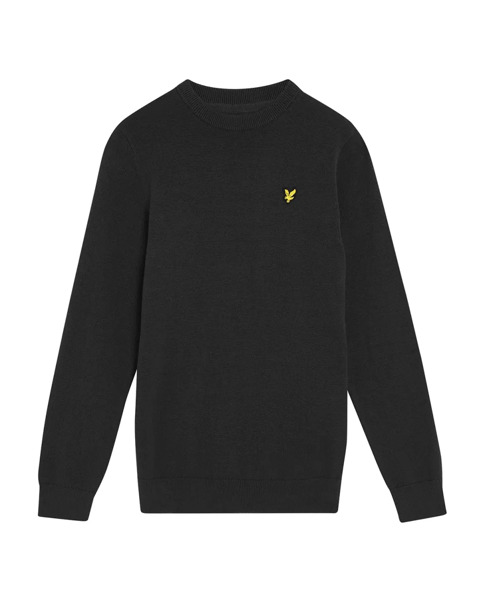CREW NECK - Strickpullover - jet black
