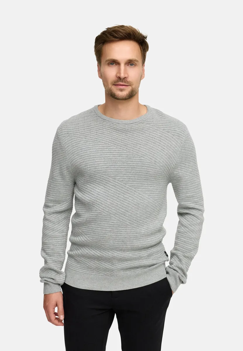 CREW NECK - Strickpullover - lt grey mix