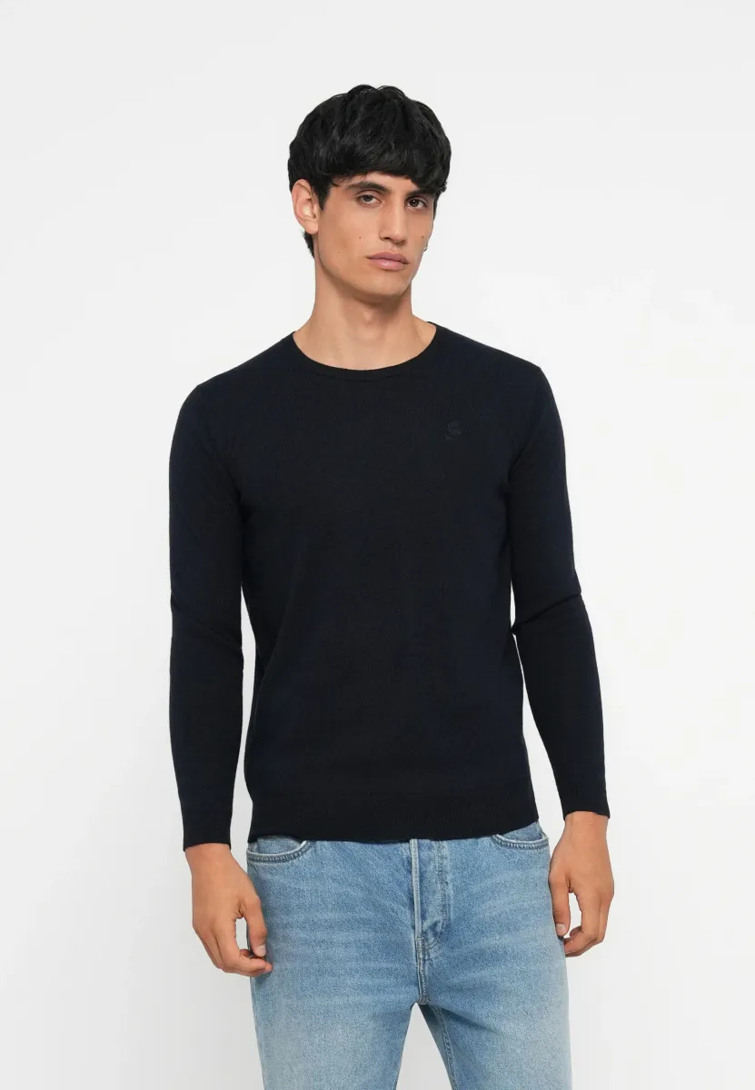 CREW NECK - Strickpullover - midnight blue
