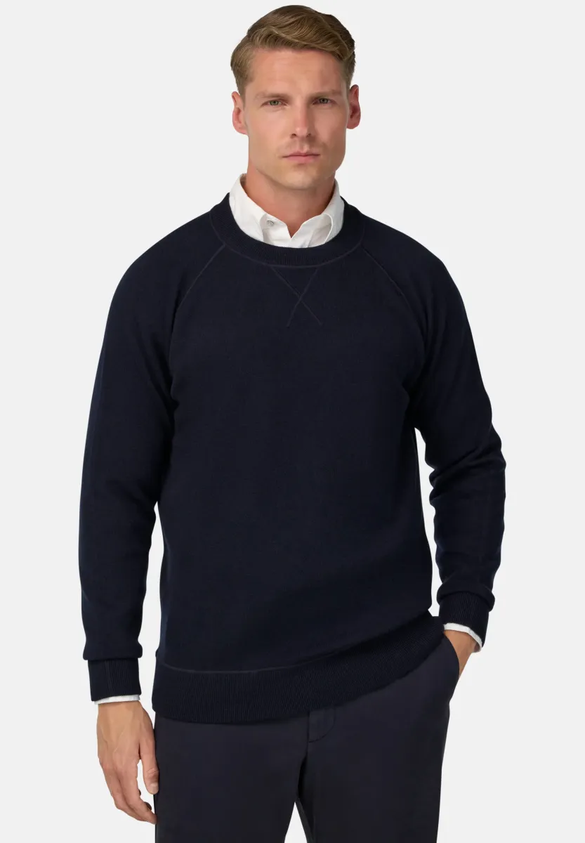 CREW NECK - Strickpullover - navy blue