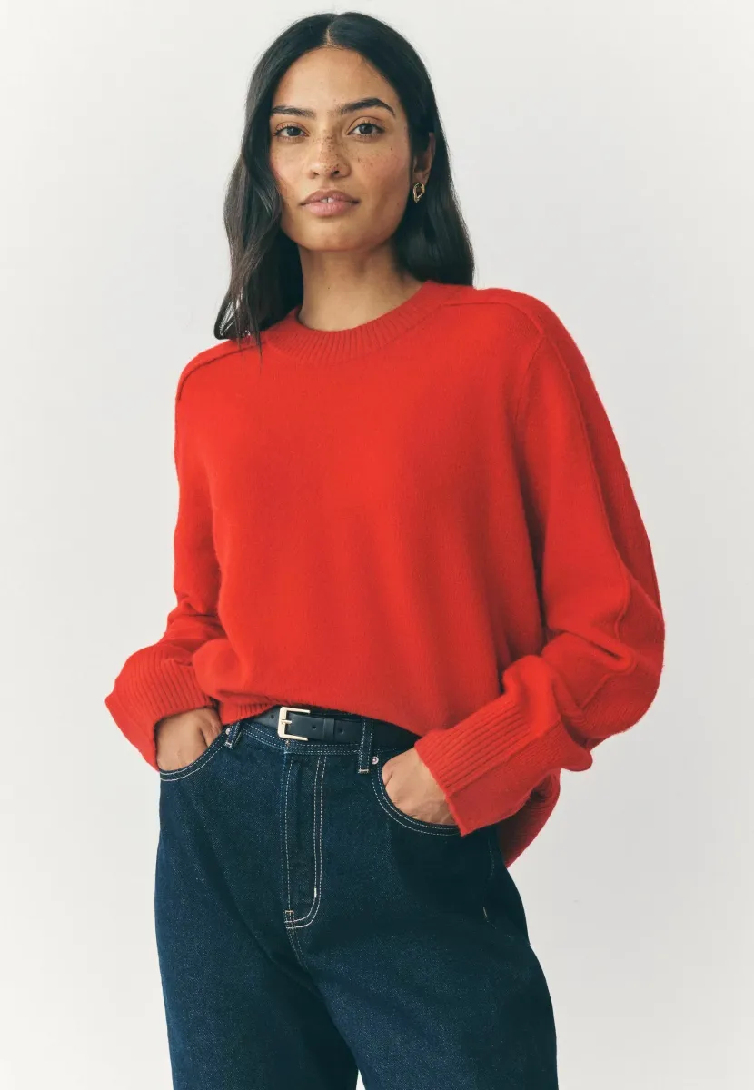 CREW NECK - Strickpullover - red