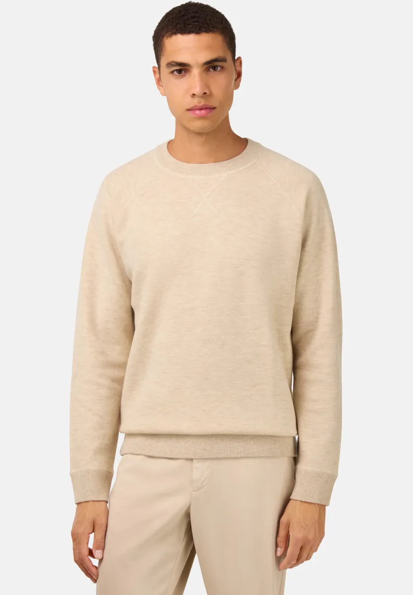 CREW NECK - Strickpullover - sand
