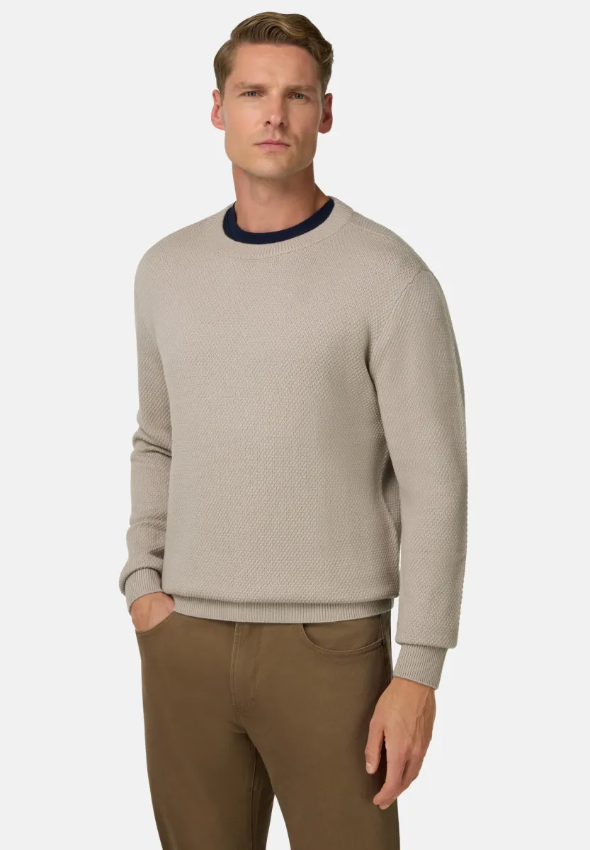 CREW NECK - Strickpullover - sand