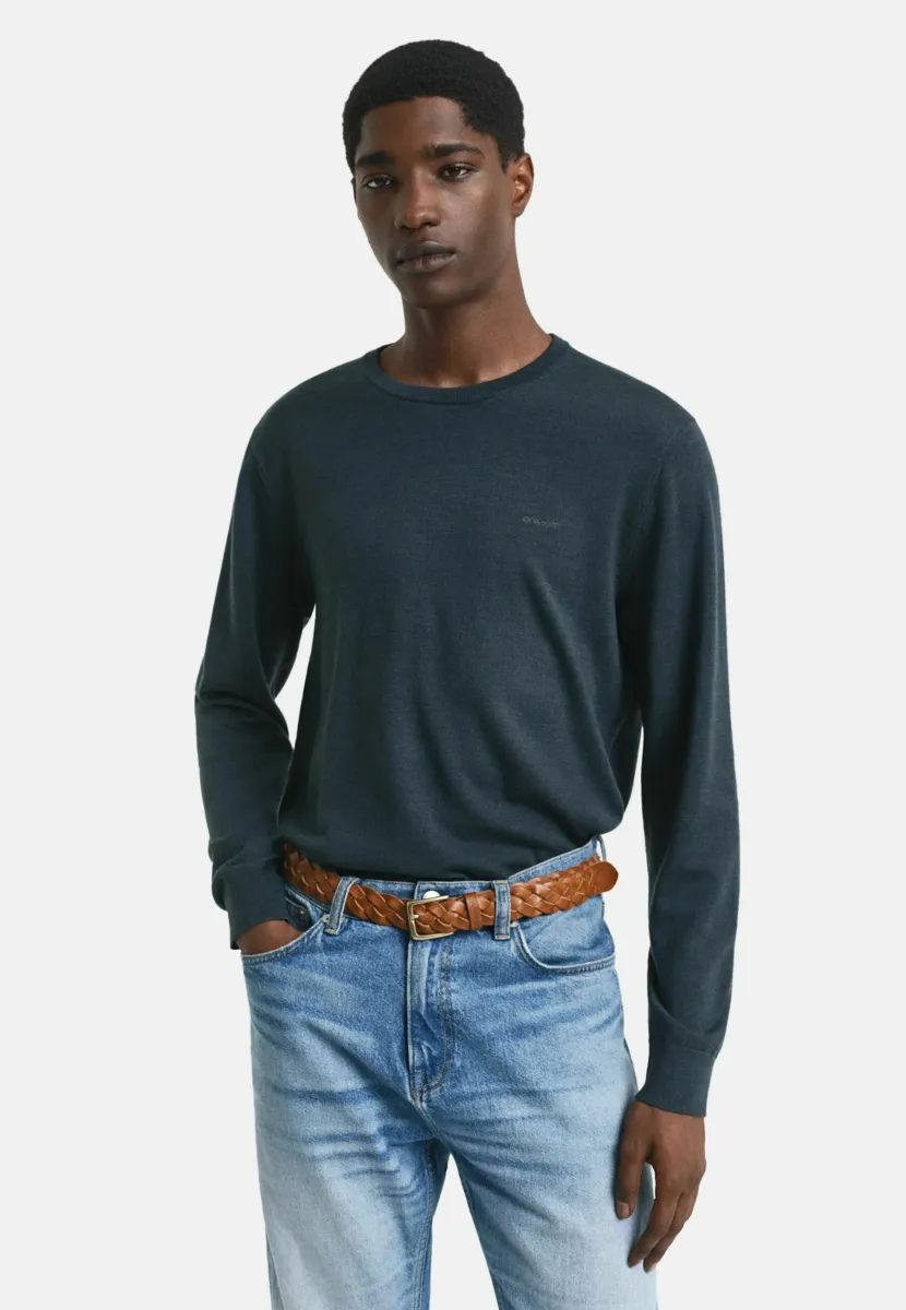 CREW NECK - Strickpullover - tartan green