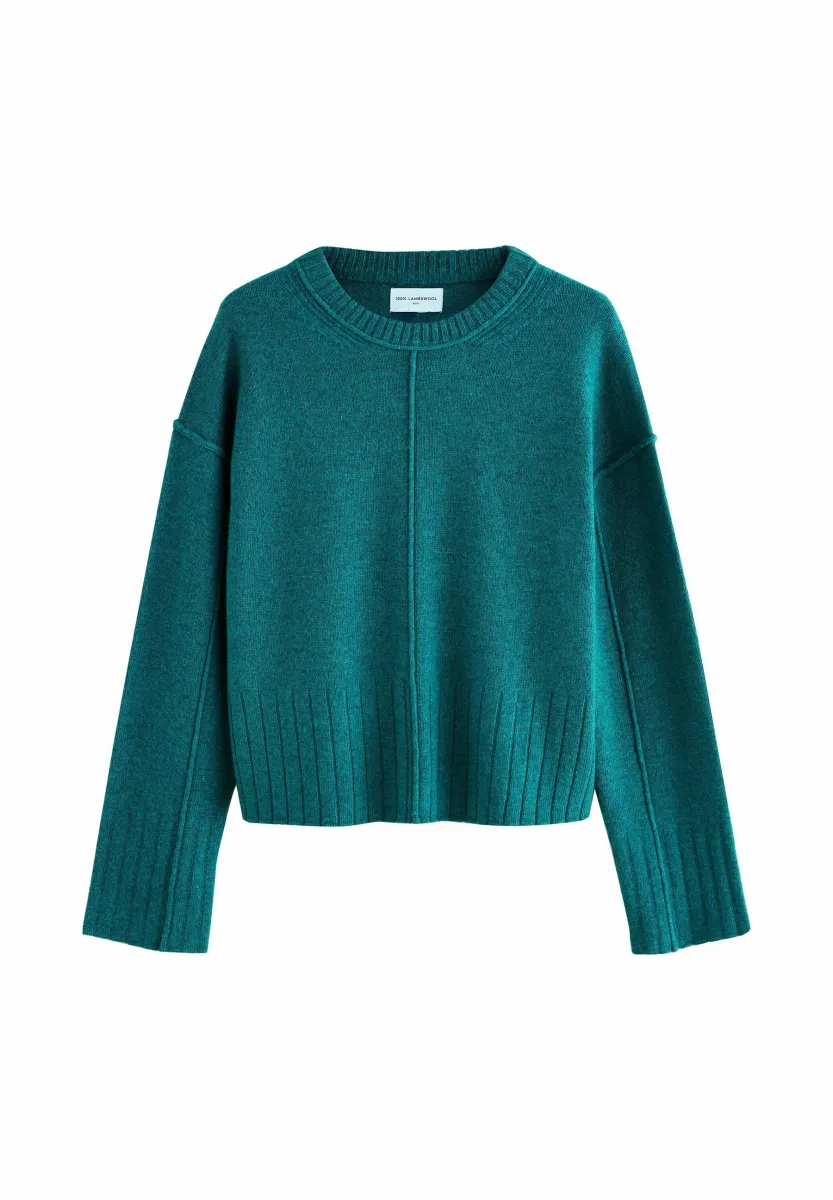 CREW NECK - Strickpullover - teal blue