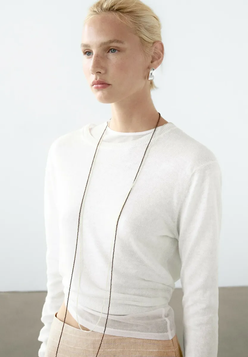 CREW NECK - Strickpullover - white
