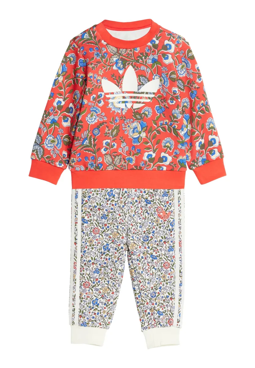 CREW SET - T-Shirt print - semi lucid red/multicolor