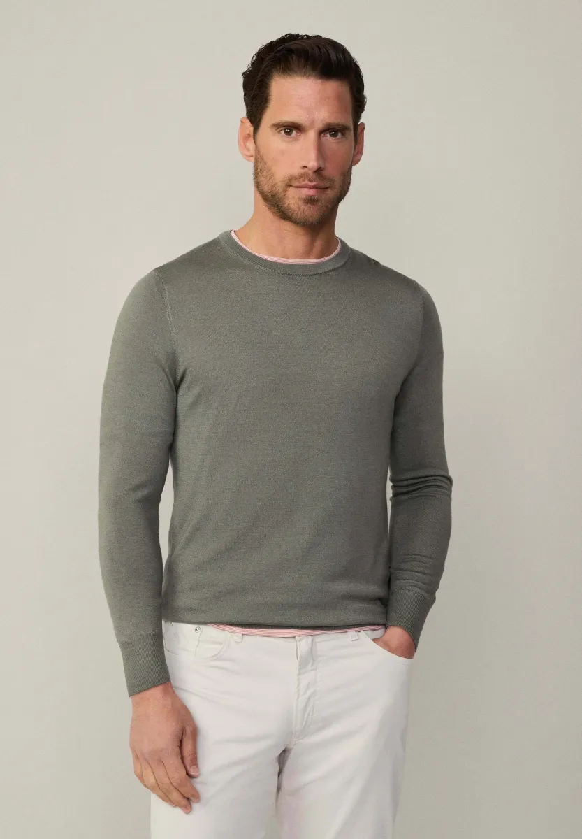 CREW - Strickpullover - myrtle green