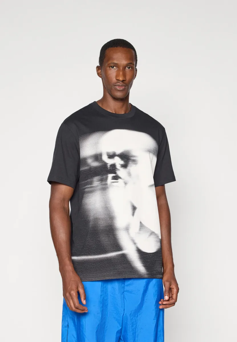 CREW - T-Shirt print - black/gamma blue