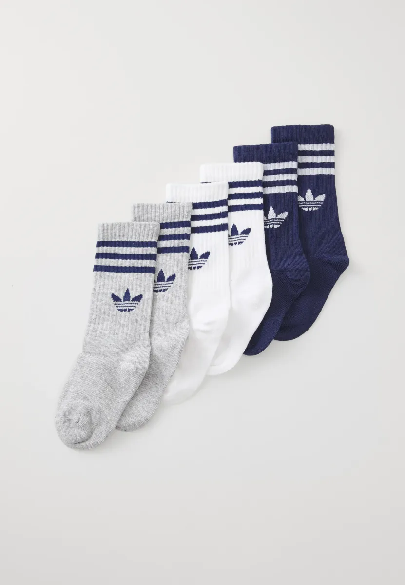 CREW UNISEX 6 PACK - Socken - white/light grey heather/dark blue