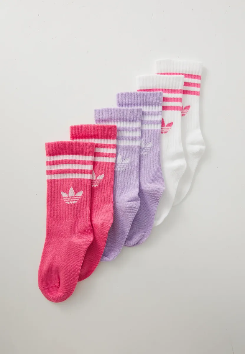 CREW UNISEX 6 PACK - Socken - white/pink fusion/powder plum melange