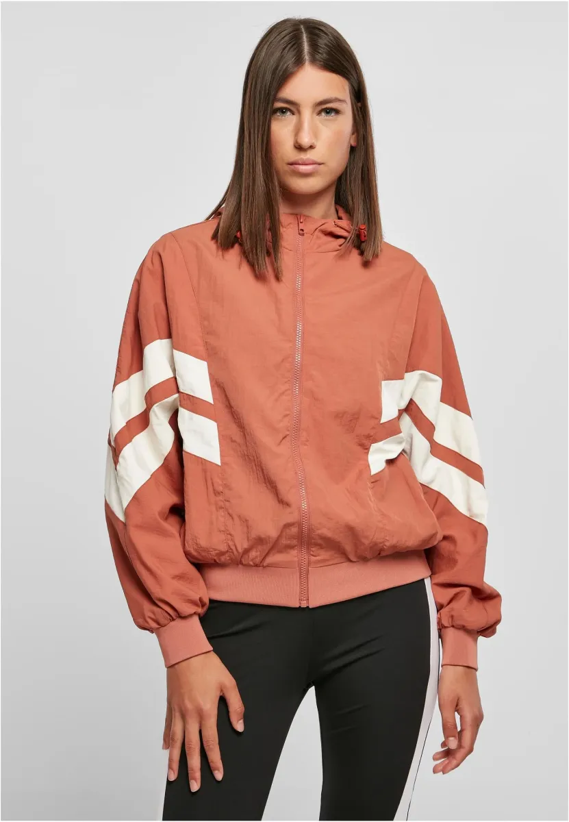 CRINKLE BATWING - Trainingsjacke - terracotta whitesand