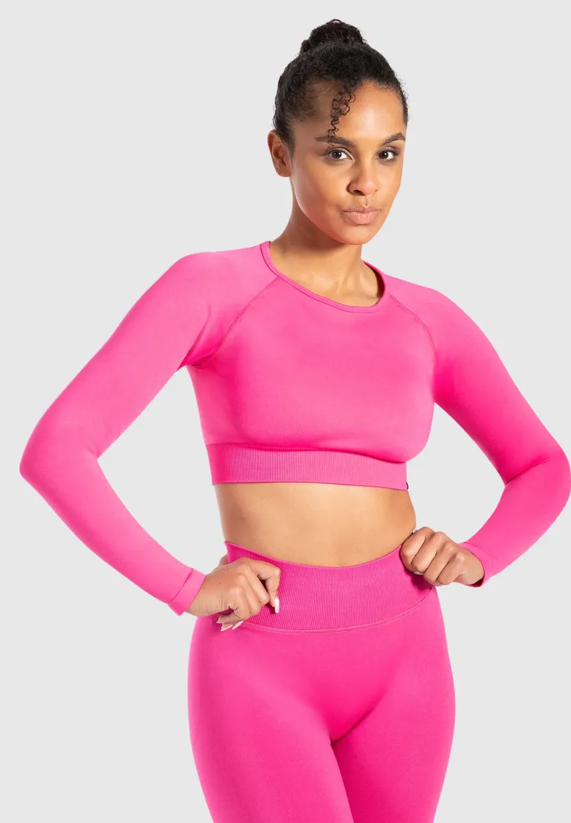 CROP LONGSLEEVE MAYSA - Langarmshirt - pink