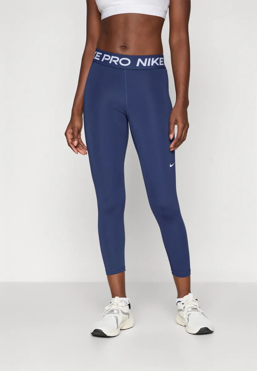 CROP - Tights - midnight navy/white