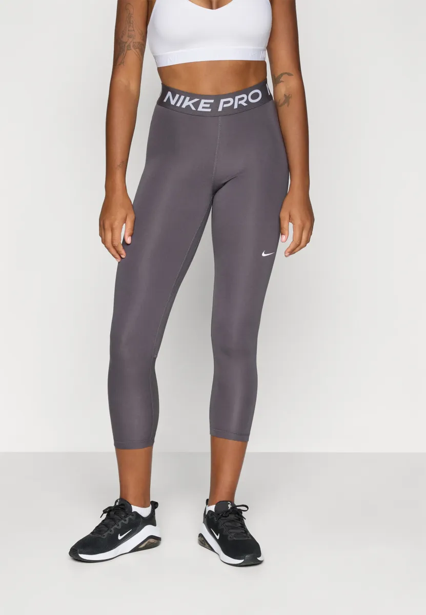 CROP - Tights - thunder grey/white