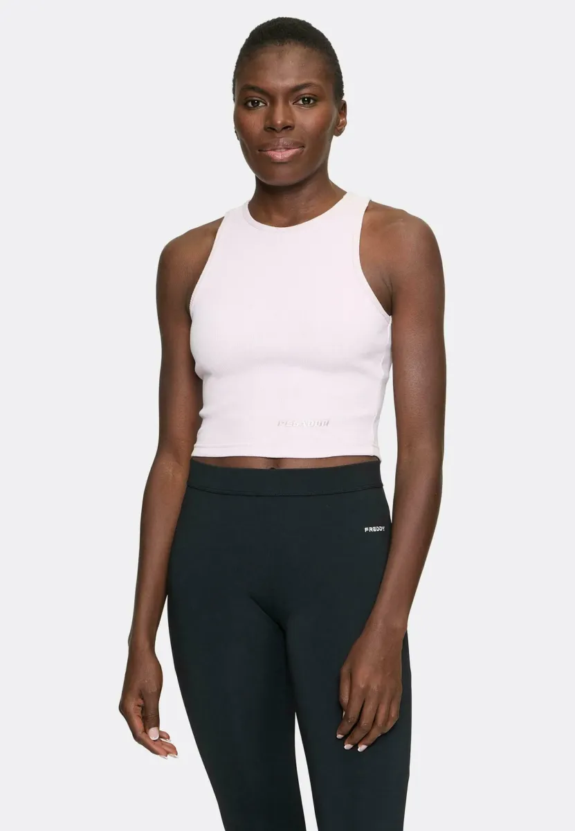 CROP WASHED - Top - washed bubblegum