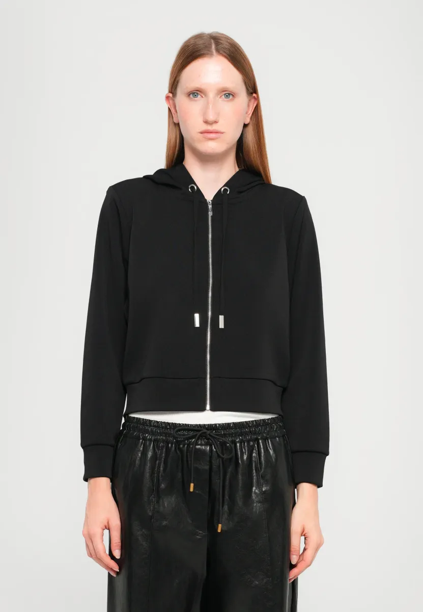 CROP ZIP  - Sweatjacke - black