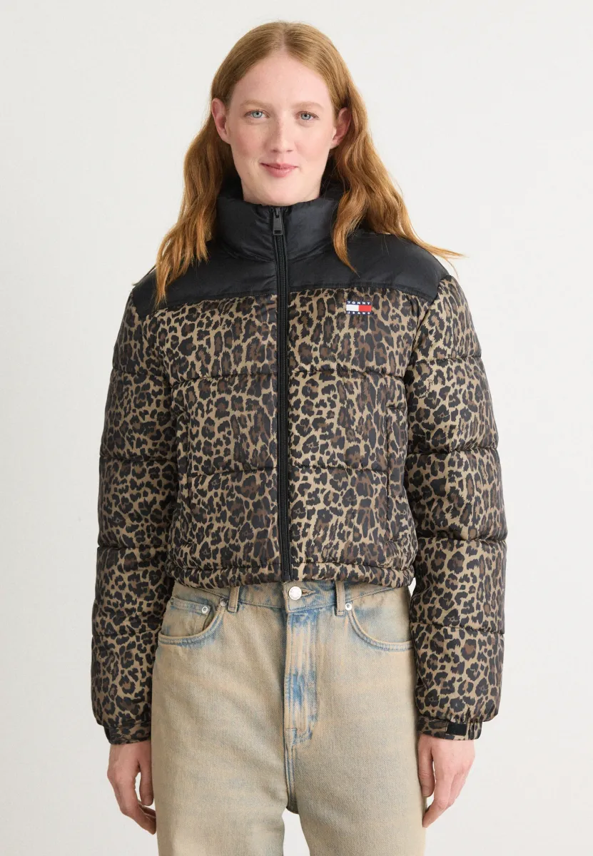 CROPPED LEOPARD - Winterjacke - brown