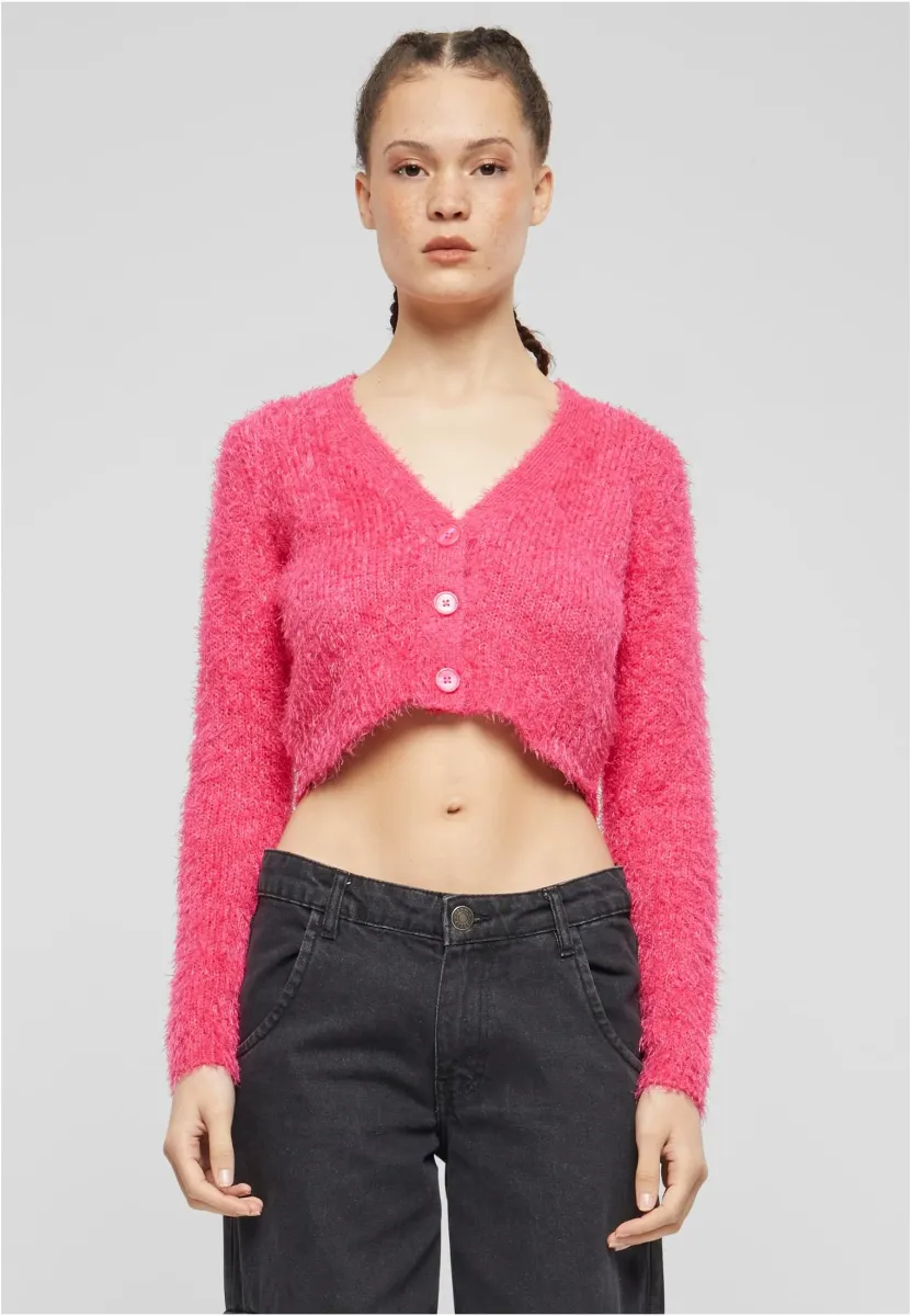 CROPPED  - Strickjacke - hibiskus pink