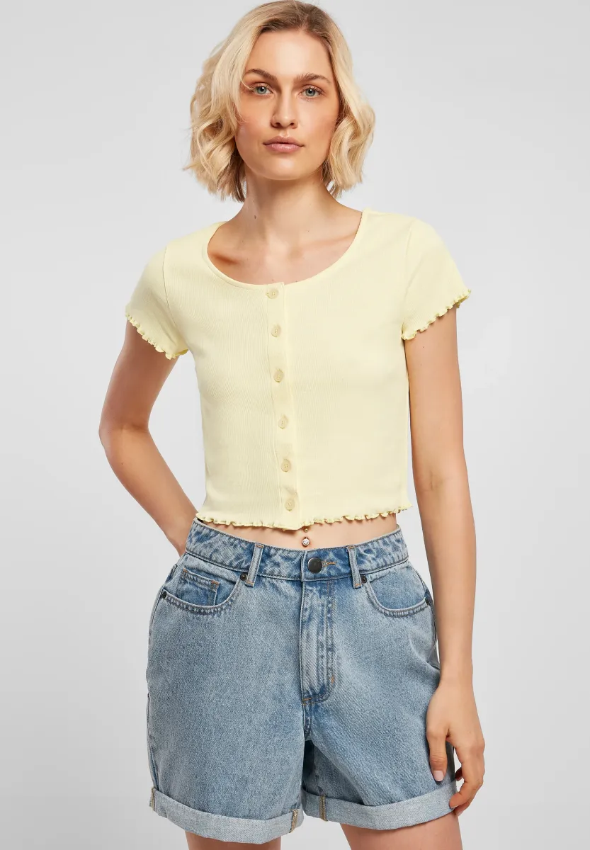 CROPPED  - Strickjacke - soft yellow