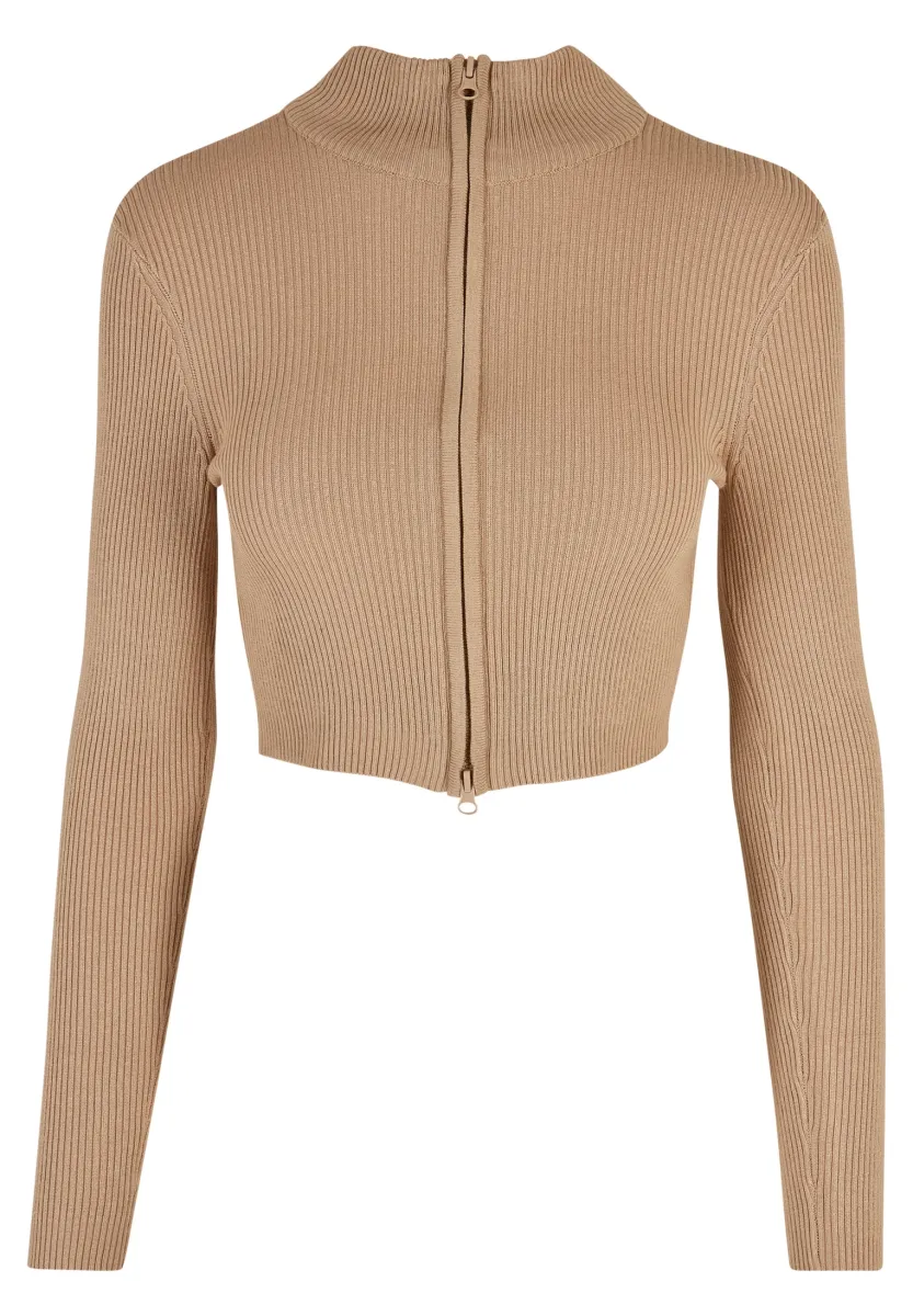 CROPPED - Strickjacke - unionbeige