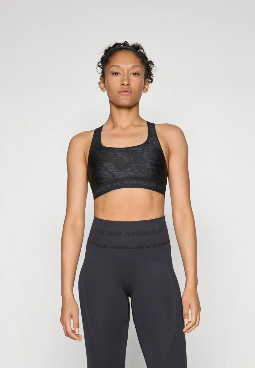 CROSSBACK MID PRINT - Sport-BH mit mittlerer Stützkraft - black/anthracite
