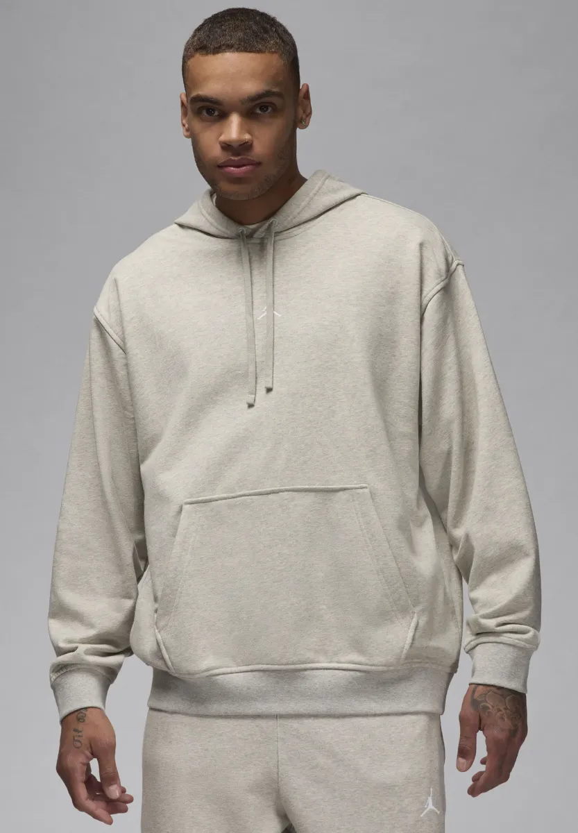 CROSSOVER FLEECE - Kapuzenpullover - grey heather white