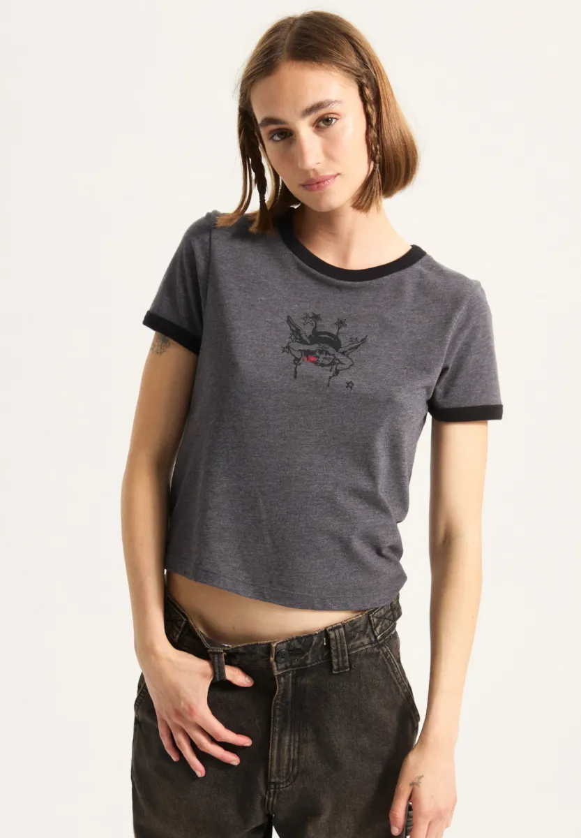 CRUZING RINGER - T-Shirt print - medium grey