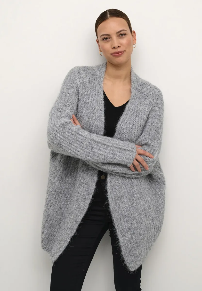 CUBRAVA CARDIGAN - Strickjacke - light grey melange