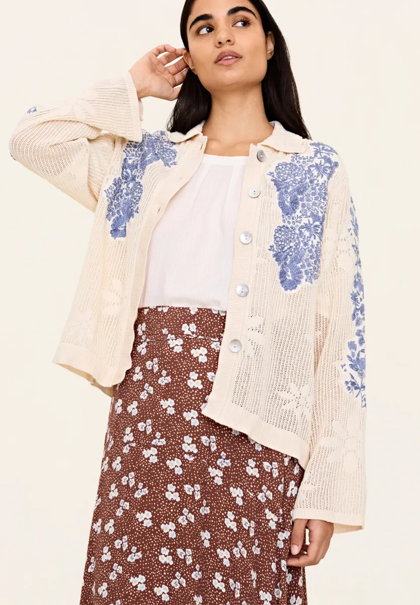 CURTAIN - Strickjacke - light porcelain