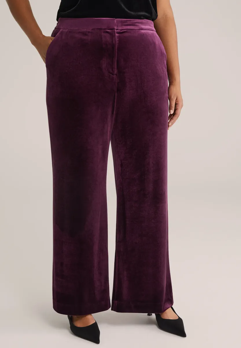 CURVE - Stoffhose - aubergine
