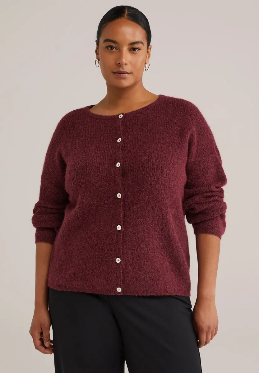 CURVE - Strickjacke - burgundy red