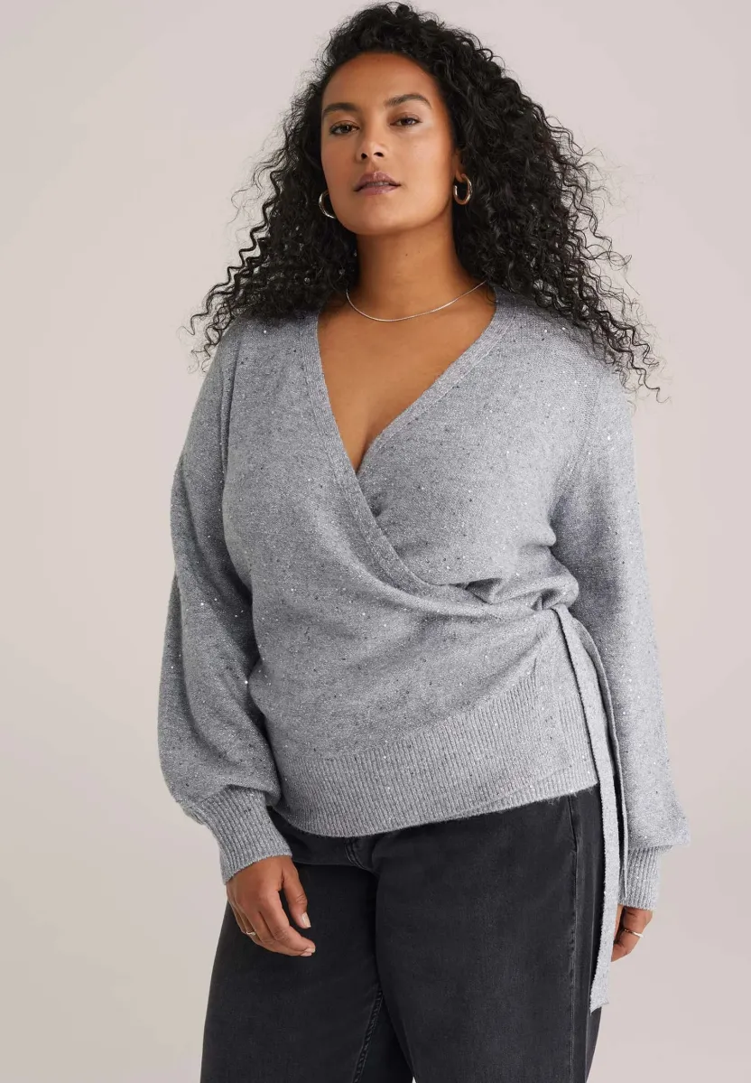CURVE - Strickjacke - grey