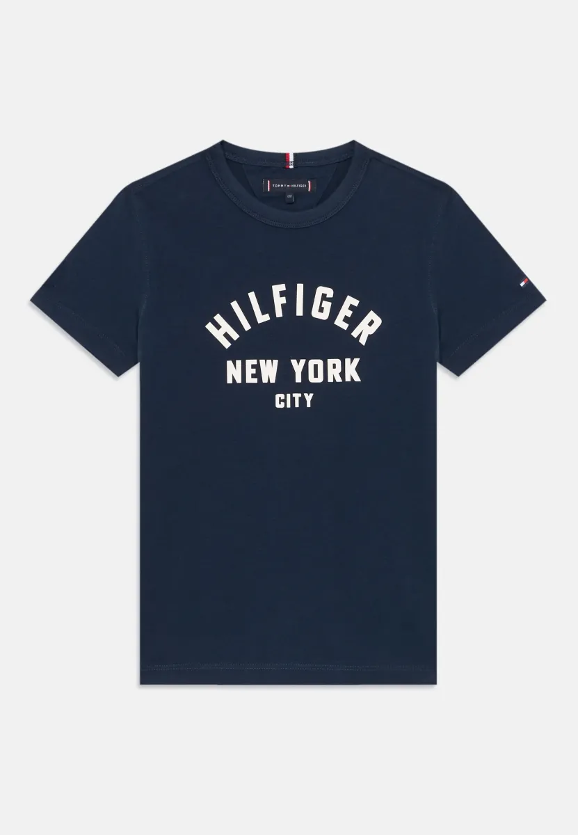 CURVED GRAPHIC TEE UNISEX - T-Shirt print - dark night navy