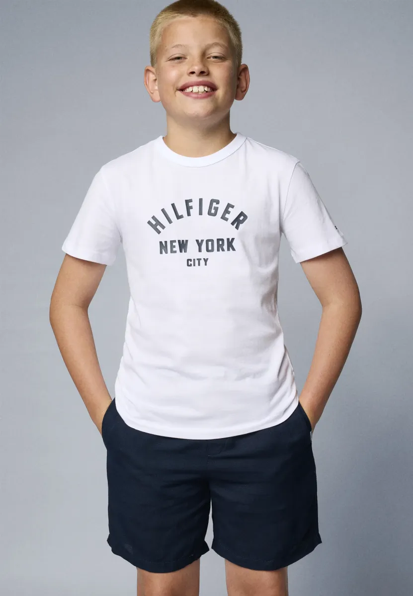 CURVED GRAPHIC TEE UNISEX - T-Shirt print - white