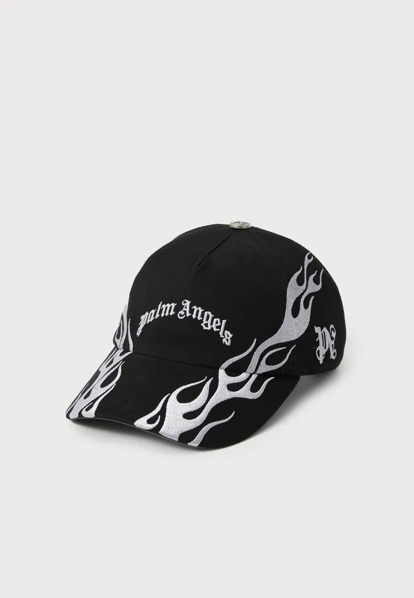 CURVED LOGO FLAMES - Cap - black/light grey