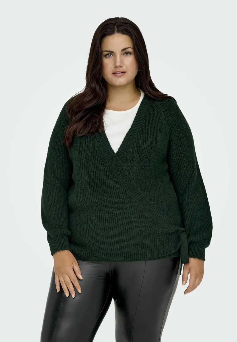 CURVY LANGARM - Strickjacke - Scarab