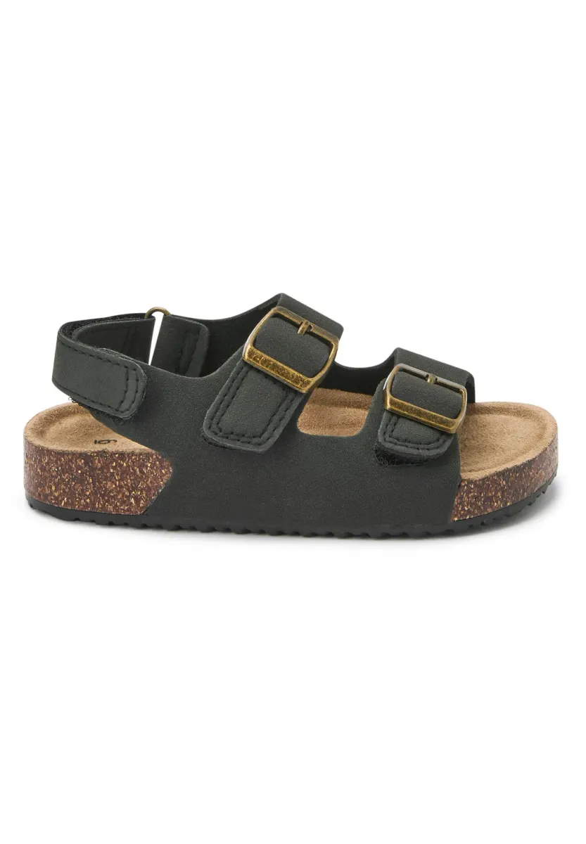 CUSHIONED DOUBLE BUCKLE TOUCH FASTENING STANDARD - Lauflernschuh - black