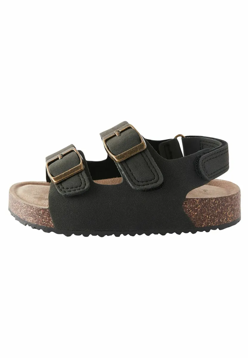 CUSHIONED FOOTBED DOUBLE BUCKLE FASTENING WIDE FIT  - Lauflernschuh - black