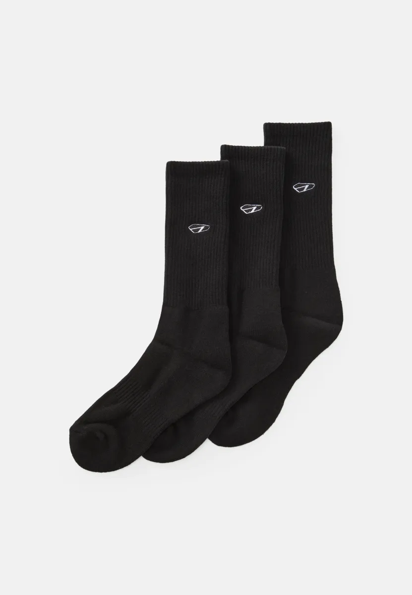 CUSHIONED SOCKS UNISEX 3 PACK  - Socken - black
