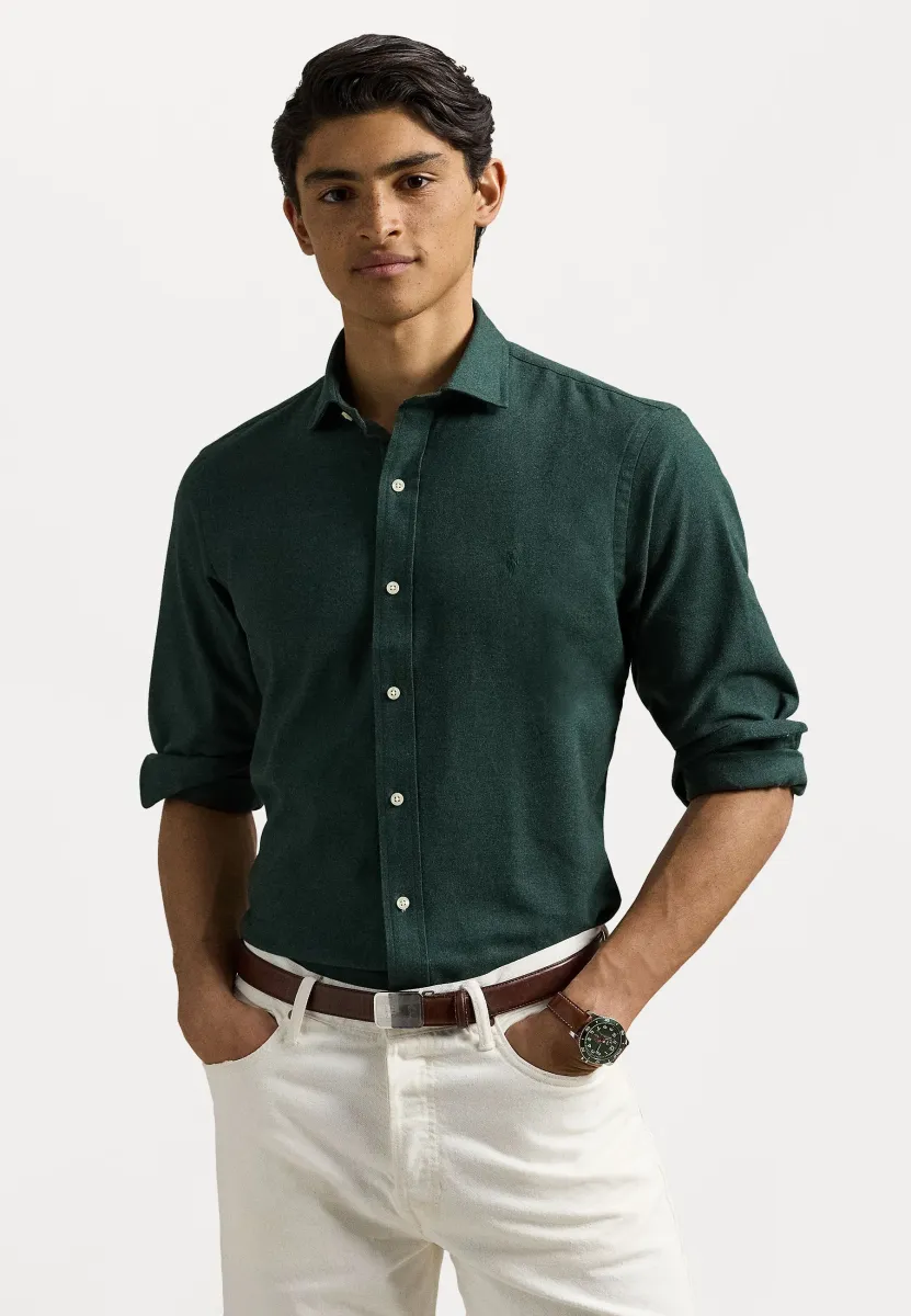 CUSTOM FIT PERFORMANCE TWILL SHIRT - Hemd - landmark green heather